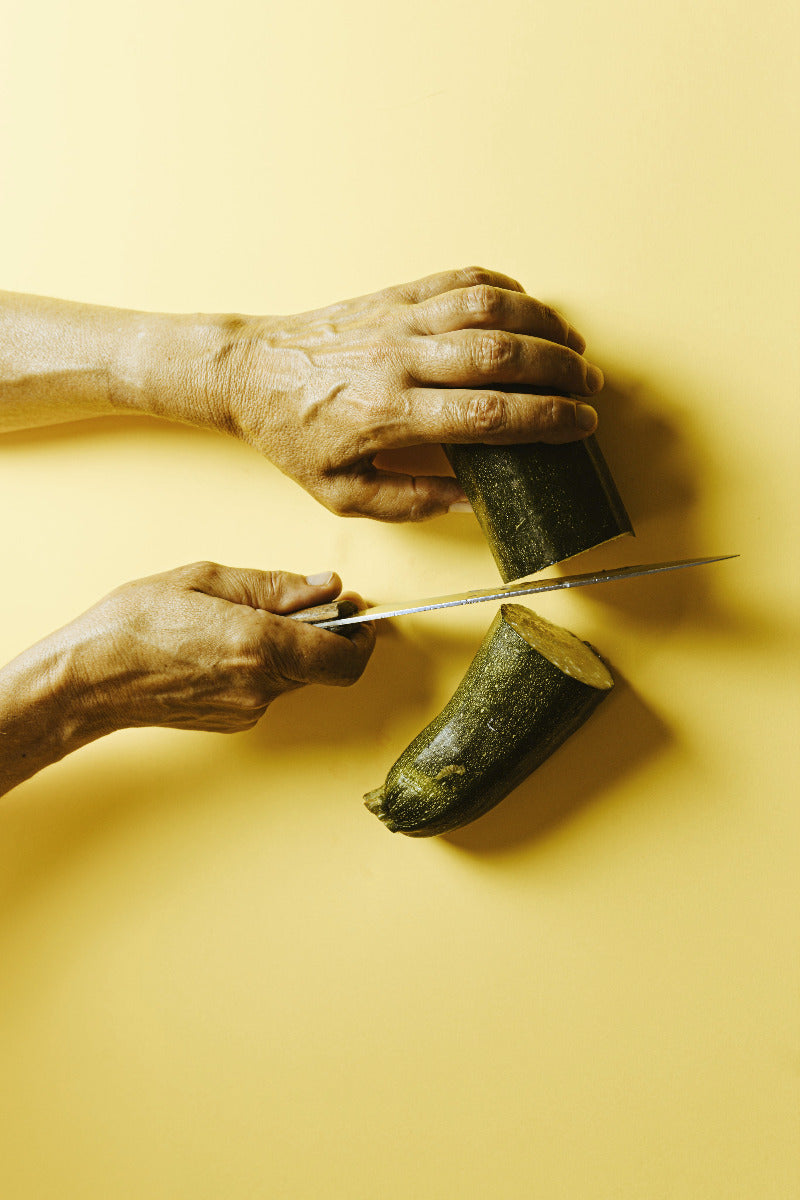 Knife demonstration after sharpening.